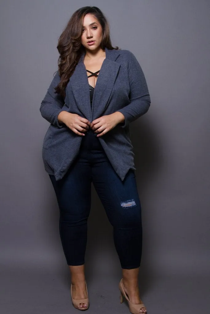Plus Size Essential Mid-Length Coat [SALE]