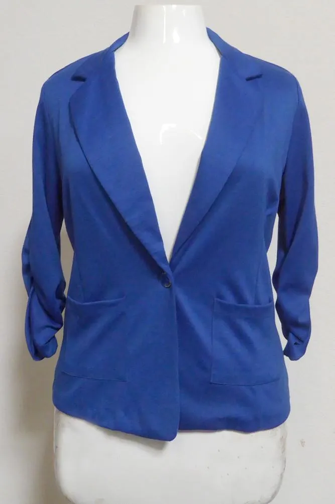 Plus Size Sleek Shiny Blazer