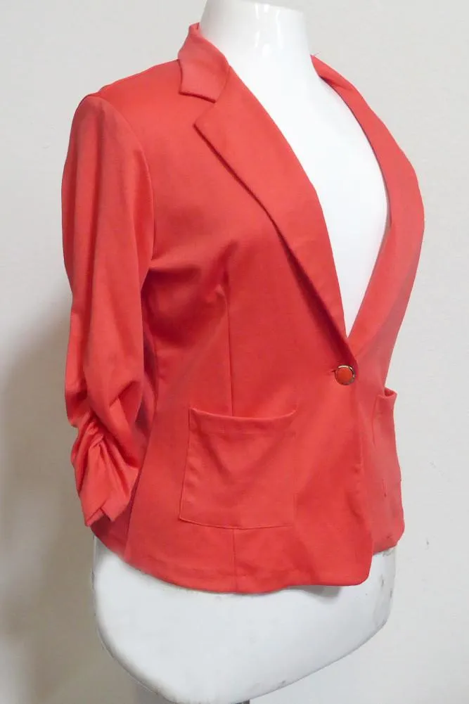 Plus Size Sleek Shiny Blazer
