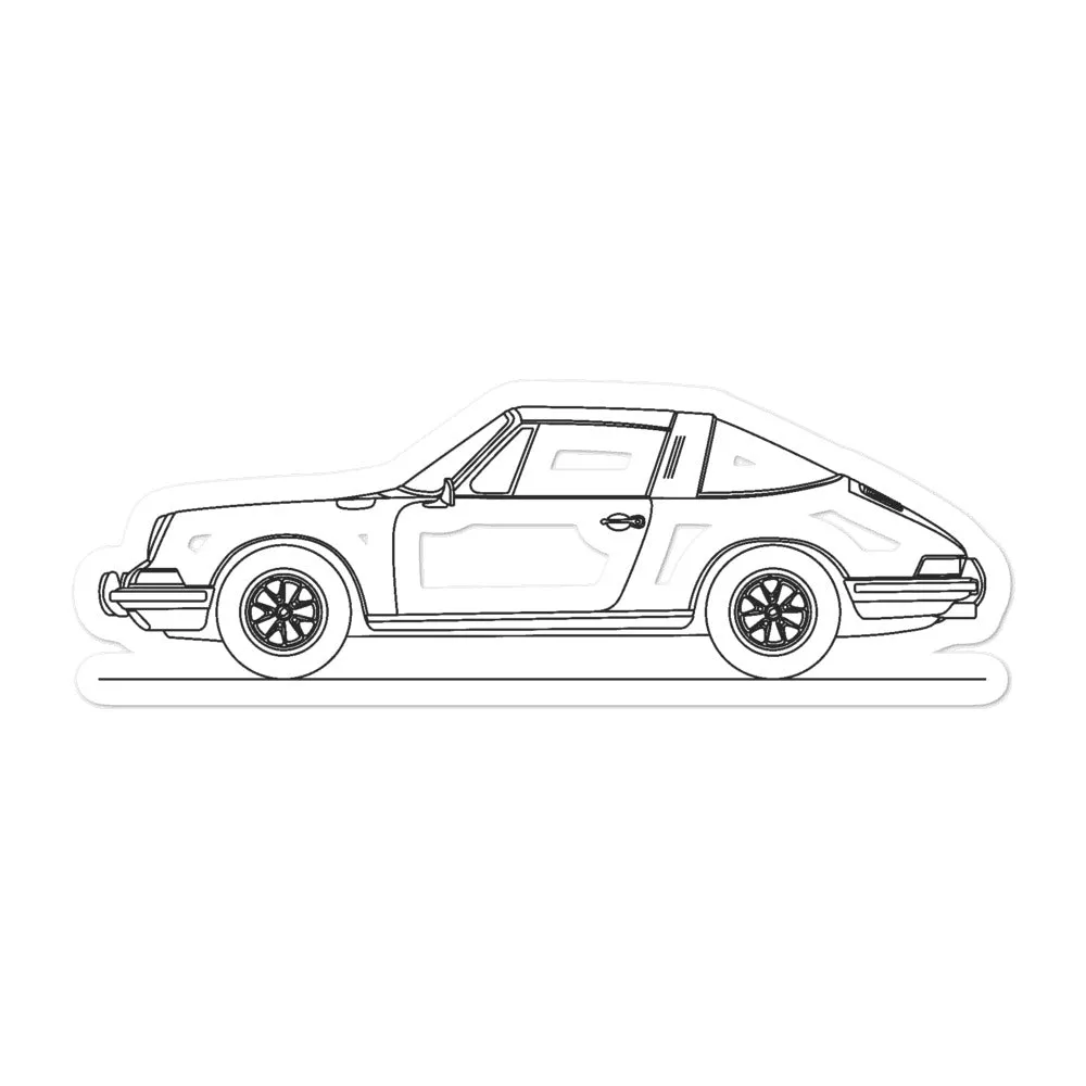Porsche 911 Targa Outline Sticker