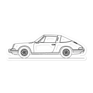 Porsche 911 Targa Outline Sticker