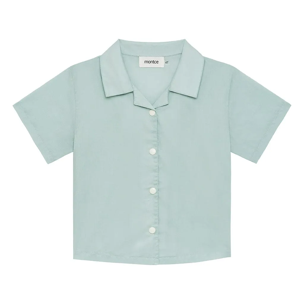 Powder Blue Mini Button Down Shirt