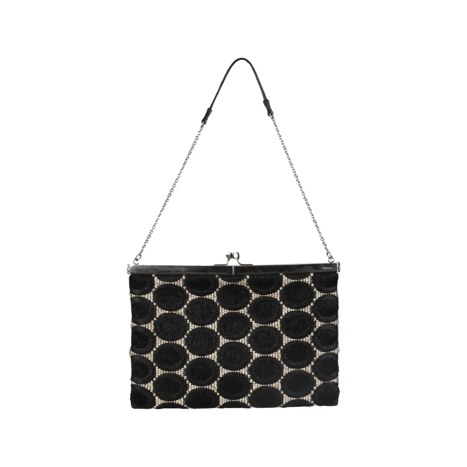 Prada Black Circle Mini Chain Bag