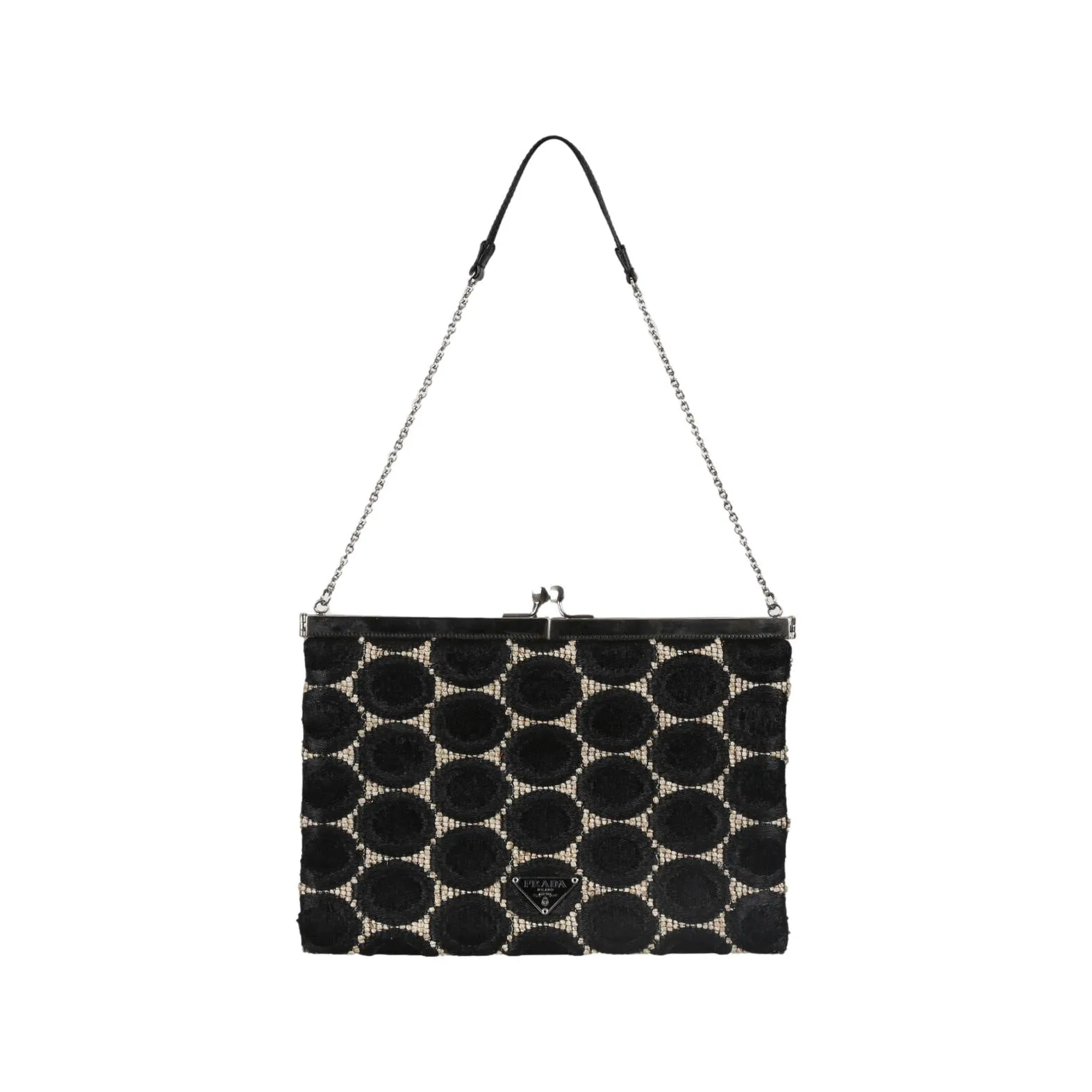 Prada Black Circle Mini Chain Bag