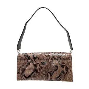 Prada Brown Snakeskin Shoulder Bag