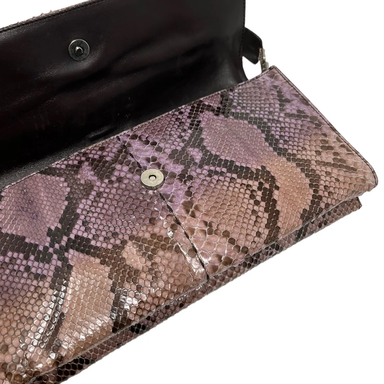 Prada Brown Snakeskin Shoulder Bag
