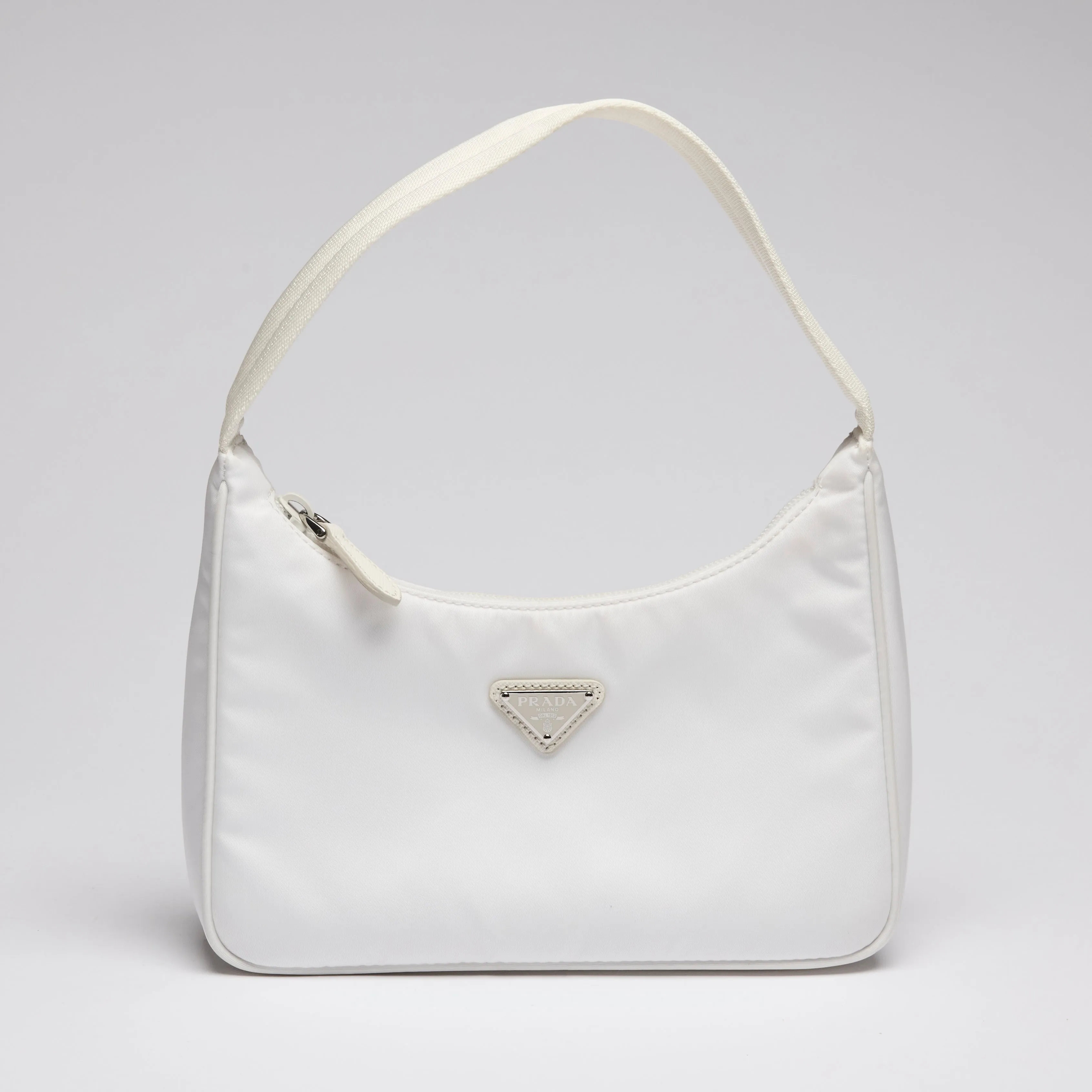 Prada Re-Nylon White Shoulder Bag
