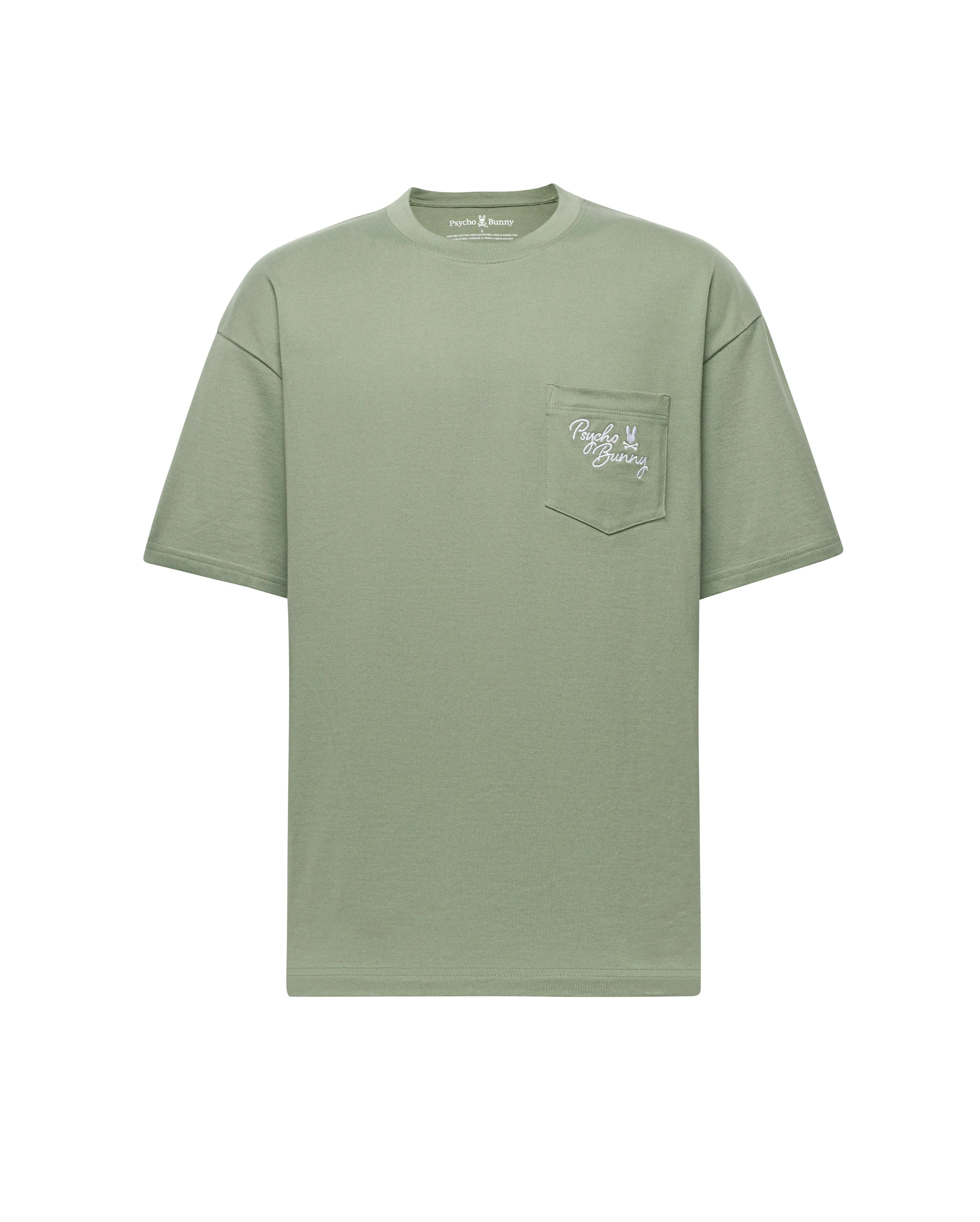 Psycho Bunny Men's Desert Relaxed Fit Pocket Tee - Sea Spray