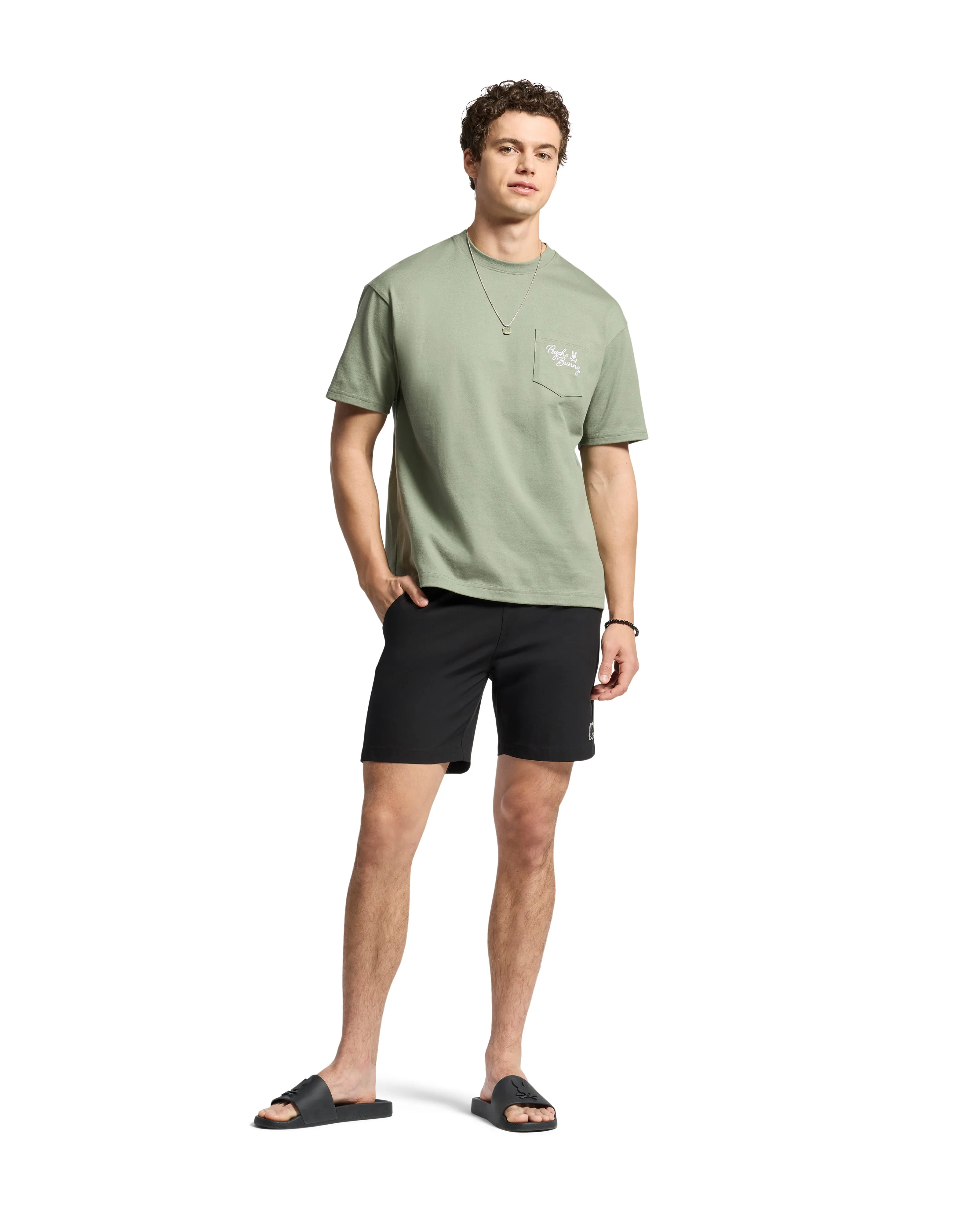 Psycho Bunny Men's Desert Relaxed Fit Pocket Tee - Sea Spray