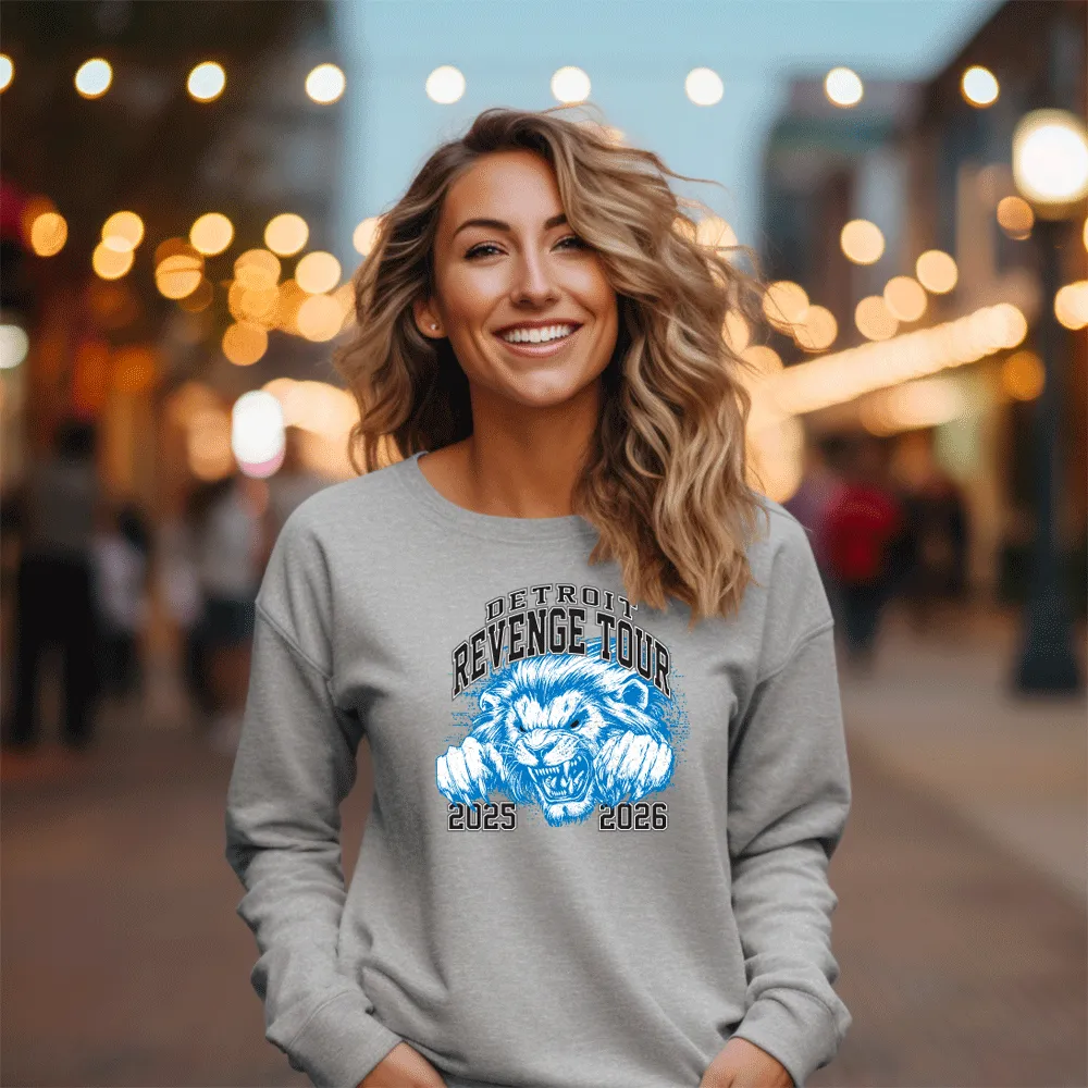 "Detroit Revenge Tour" Relaxed Fit Classic Crew Unisex Sweatshirt