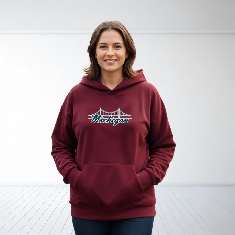 "Mackinac Bridge" Relaxed Fit Classic Unisex Hoodie