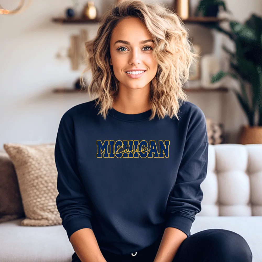 "Michigan Love" Relaxed Fit Long Sleeve Unisex T-Shirt