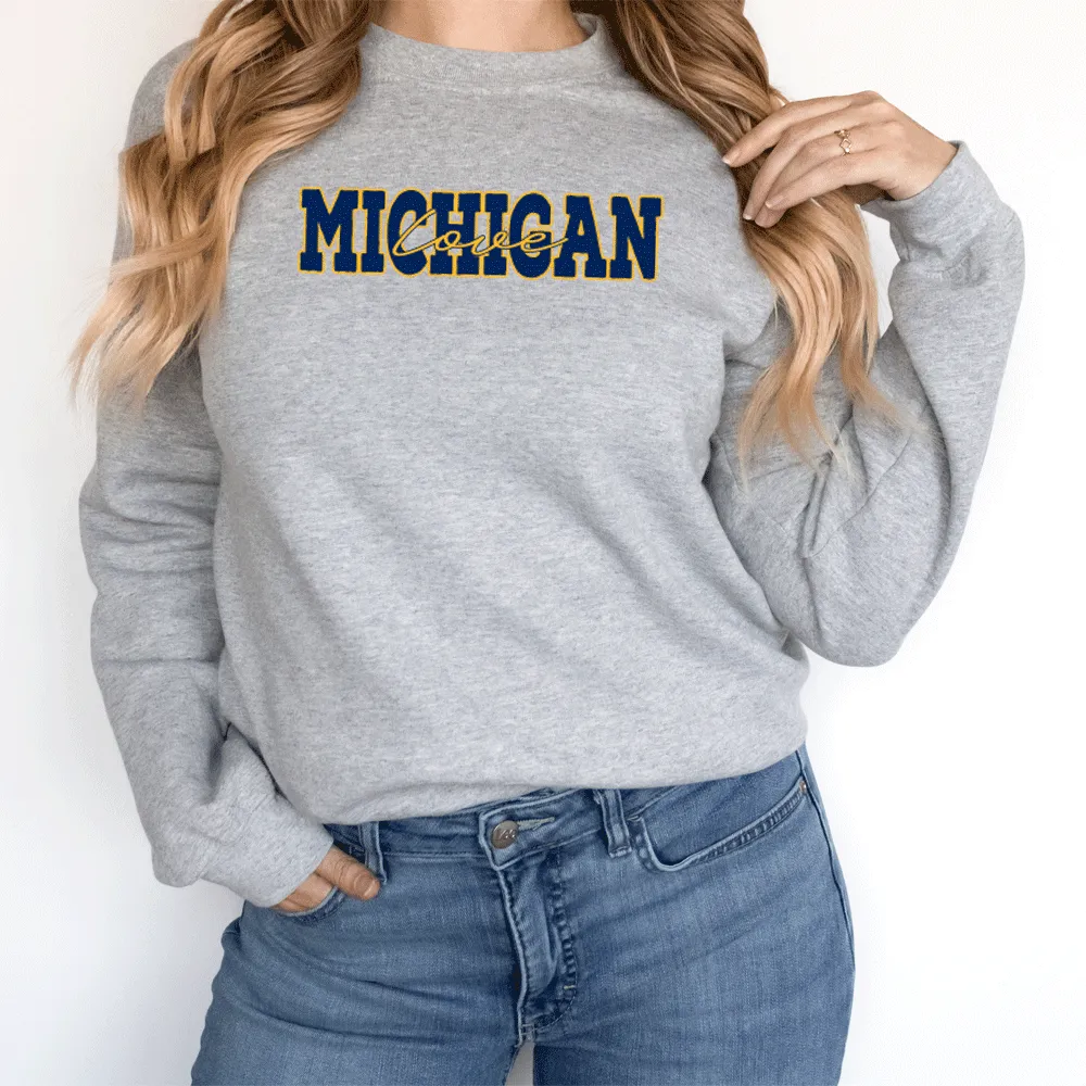 "Michigan Love" Relaxed Fit Long Sleeve Unisex T-Shirt