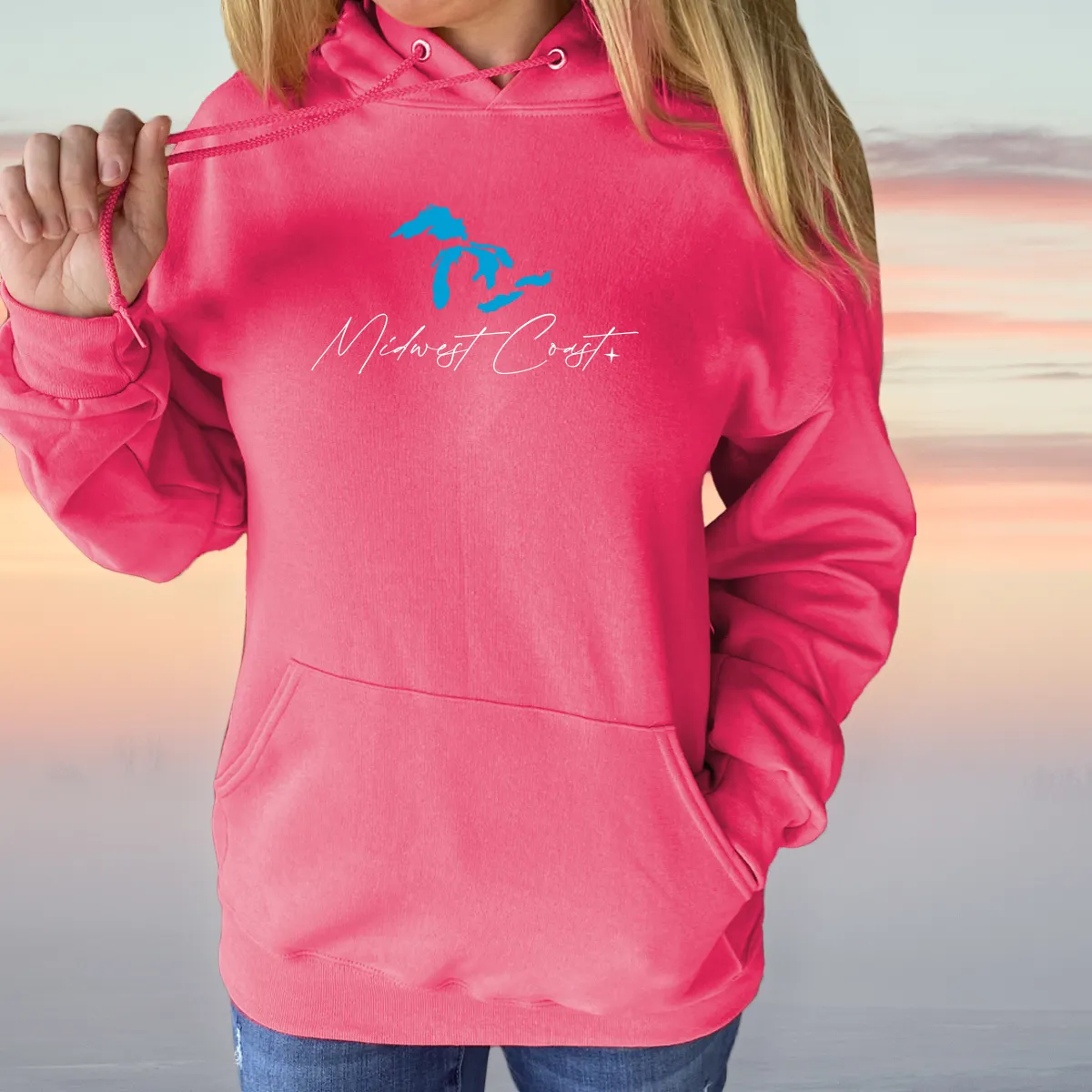 "Midwest Coast" Relaxed Fit Classic Unisex Hoodie