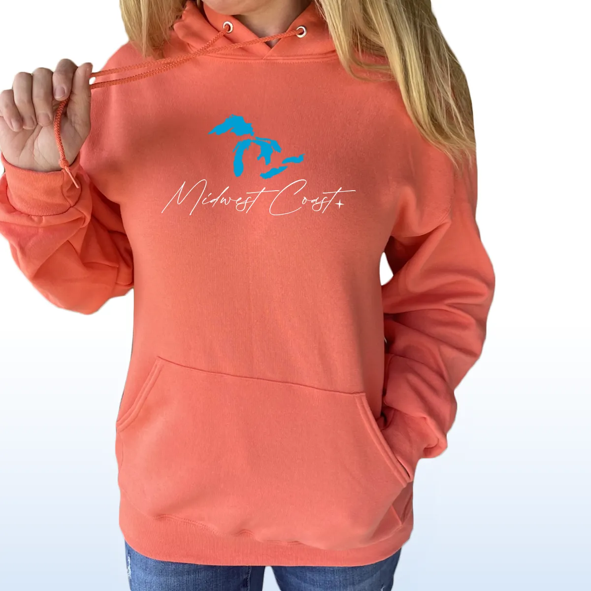 "Midwest Coast" Relaxed Fit Classic Unisex Hoodie