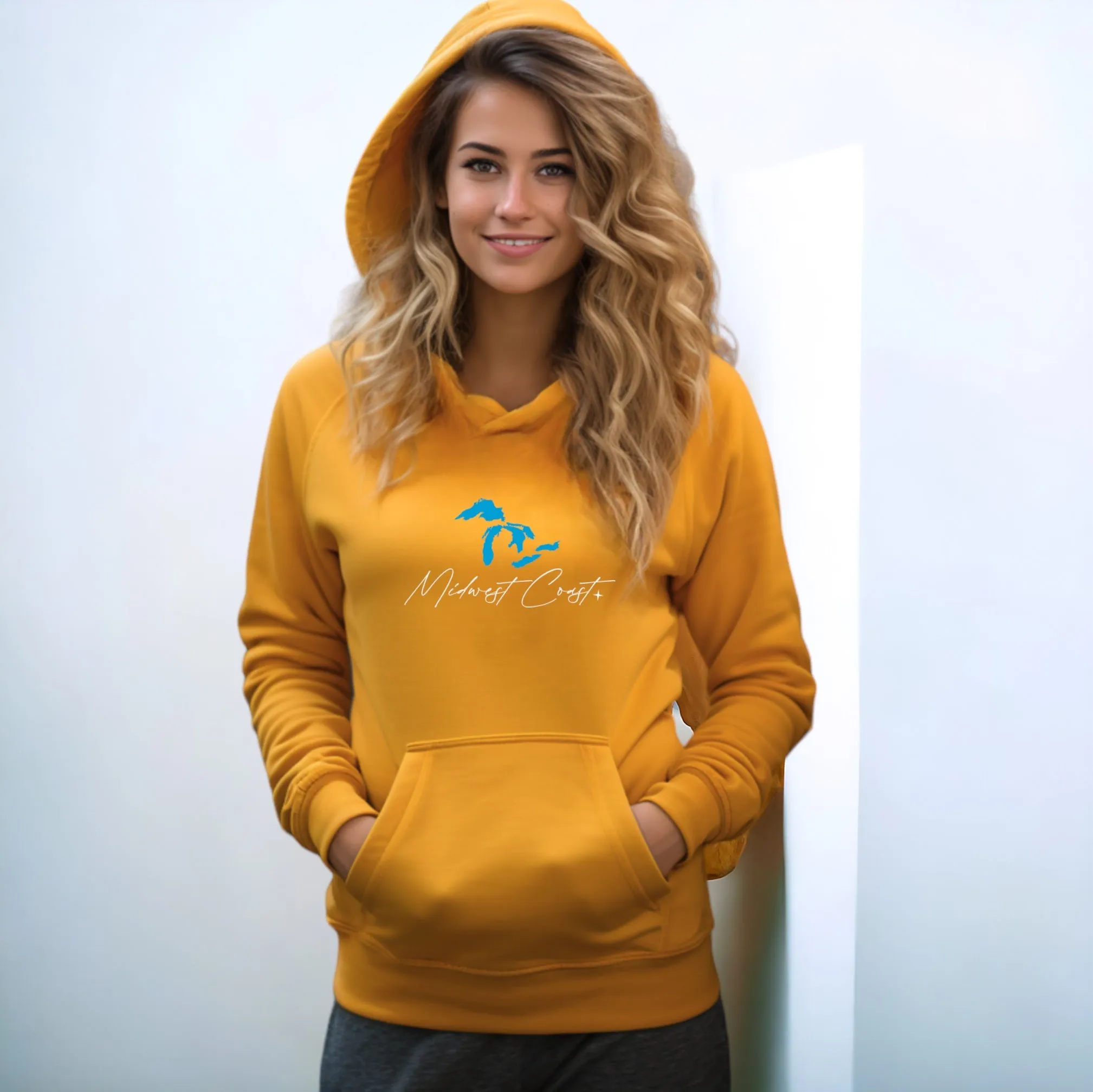 "Midwest Coast" Relaxed Fit Classic Unisex Hoodie