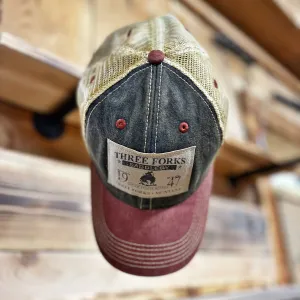 "NEW" Three Forks Saddlery Old Fashioned Trucker Caps