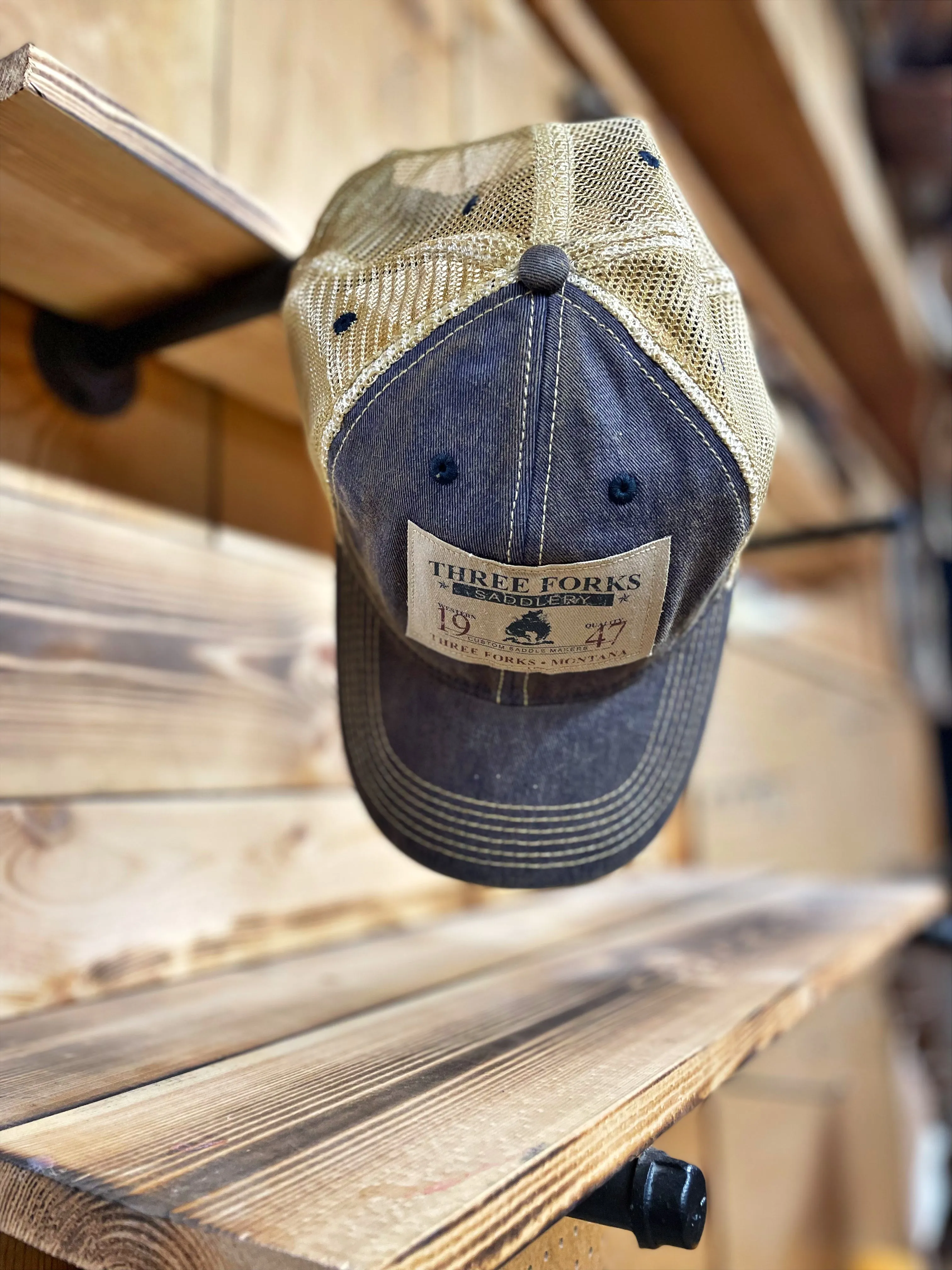 "NEW" Three Forks Saddlery Old Fashioned Trucker Caps