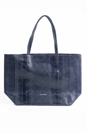 Rectangular Tote Snake Navy