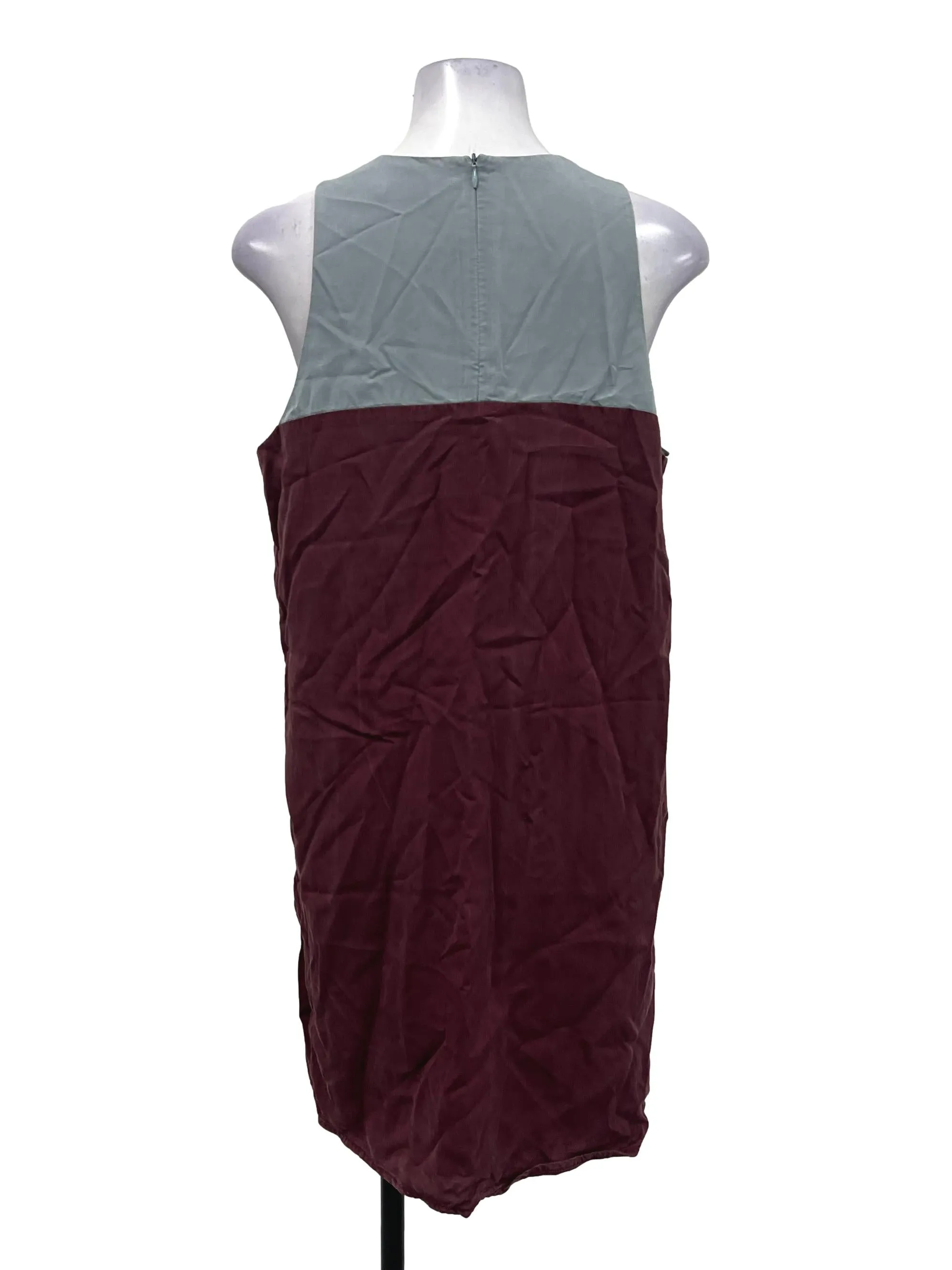 Red Two Tone Shift Dress