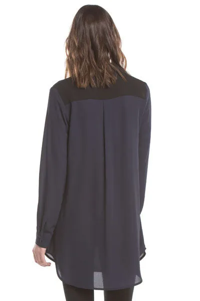 Relaxed Collar Tunic | Navy