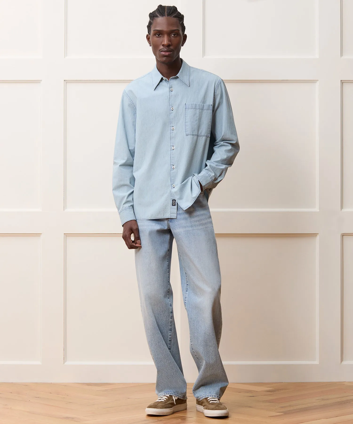 Relaxed Fit Chambray Shirt