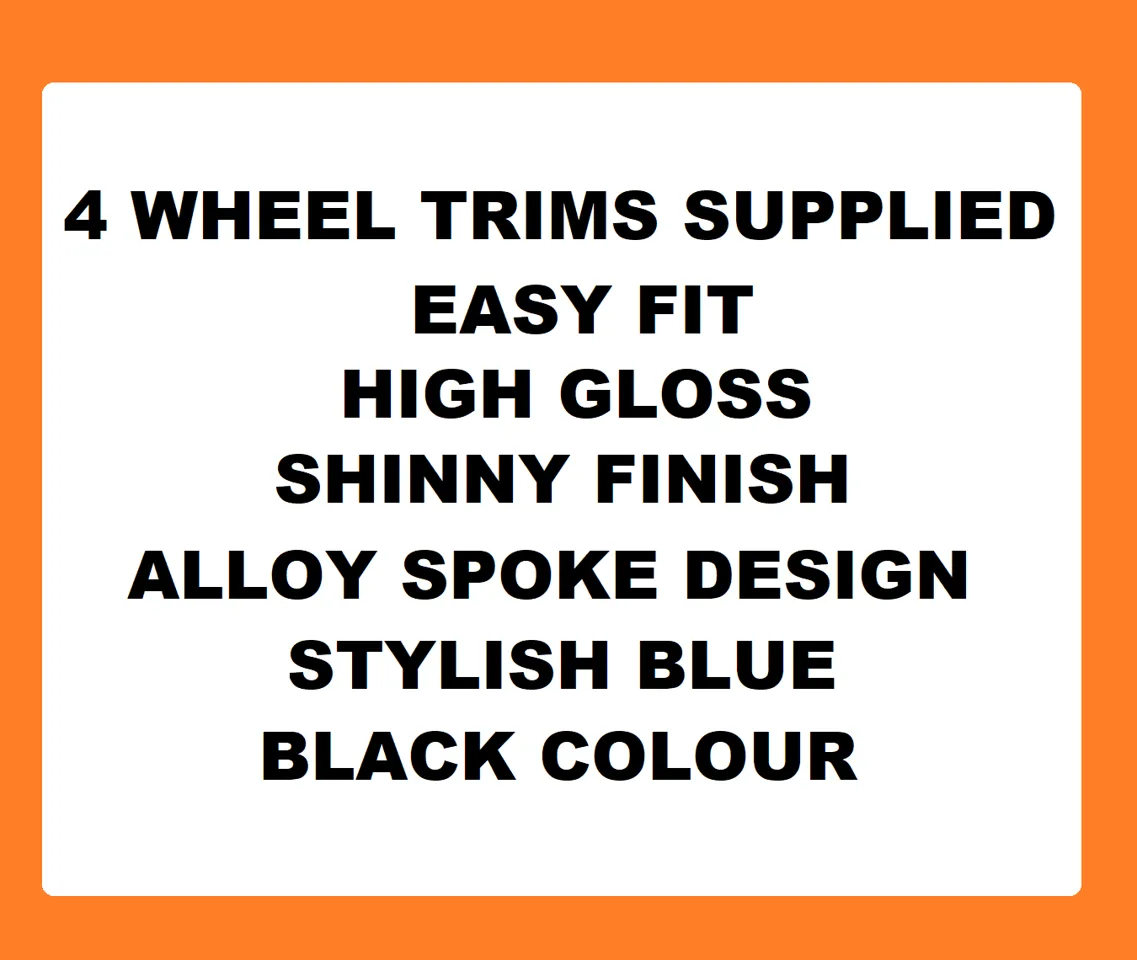 Renault Megane Classic Black Blue Wheel Trims Covers (1996-2003)