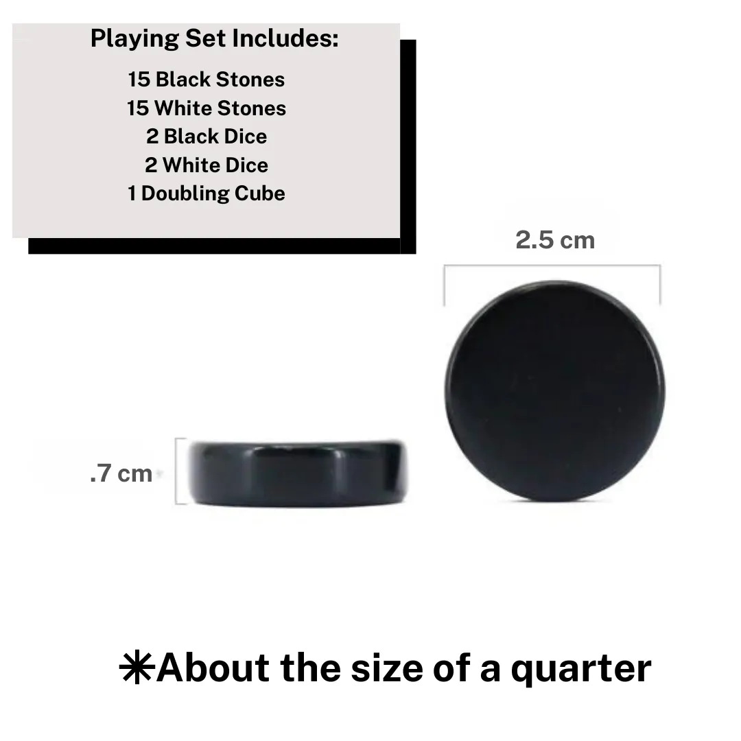 Replacement Stones | Regulation Size | For Standard Backgammon Sets