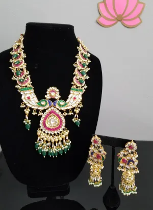 Reserved For Maha Lakshmi Ahemdabadi Kundan Hard Gold Plated Malaa Set BT29