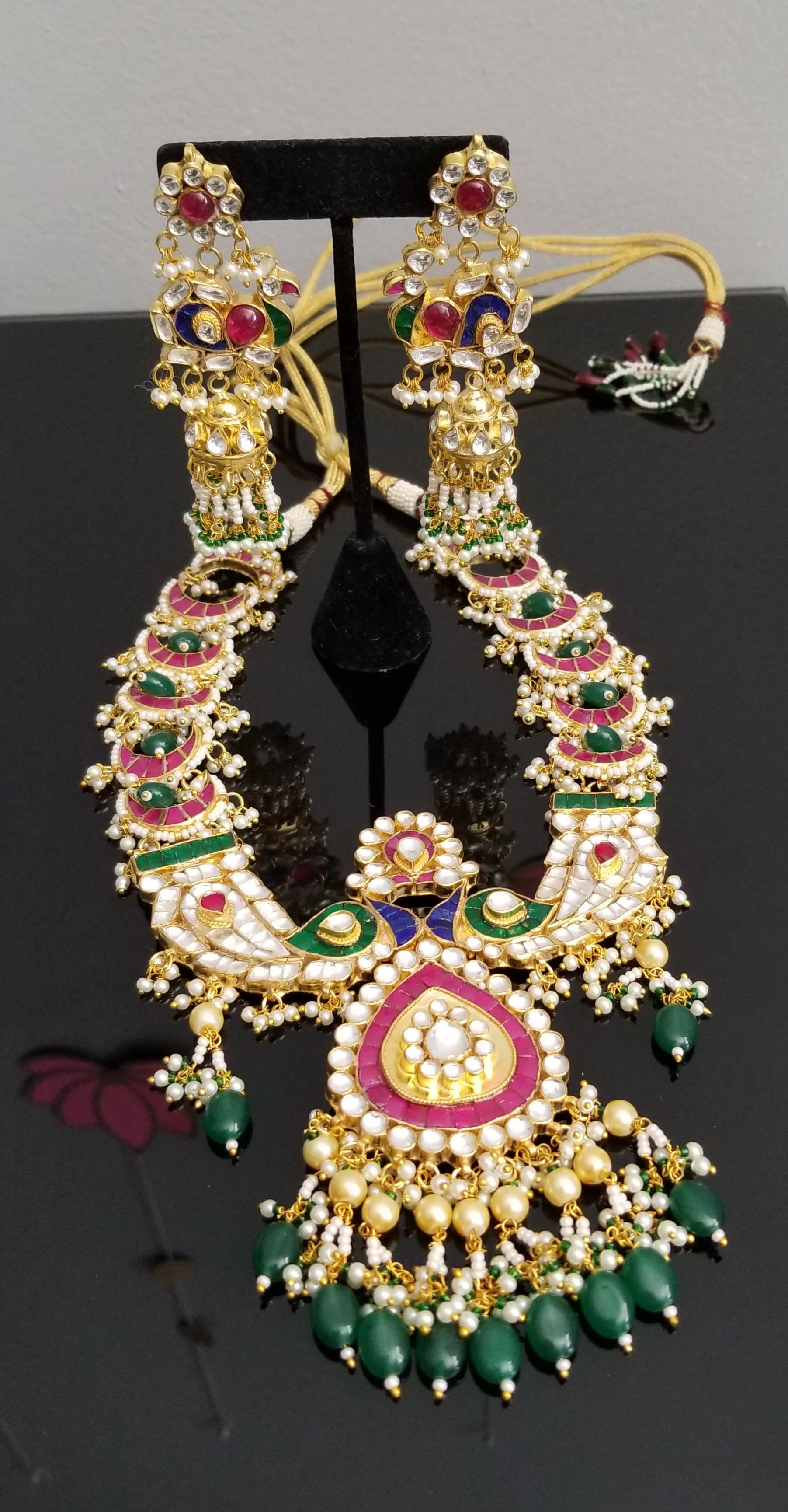 Reserved For Maha Lakshmi Ahemdabadi Kundan Hard Gold Plated Malaa Set BT29