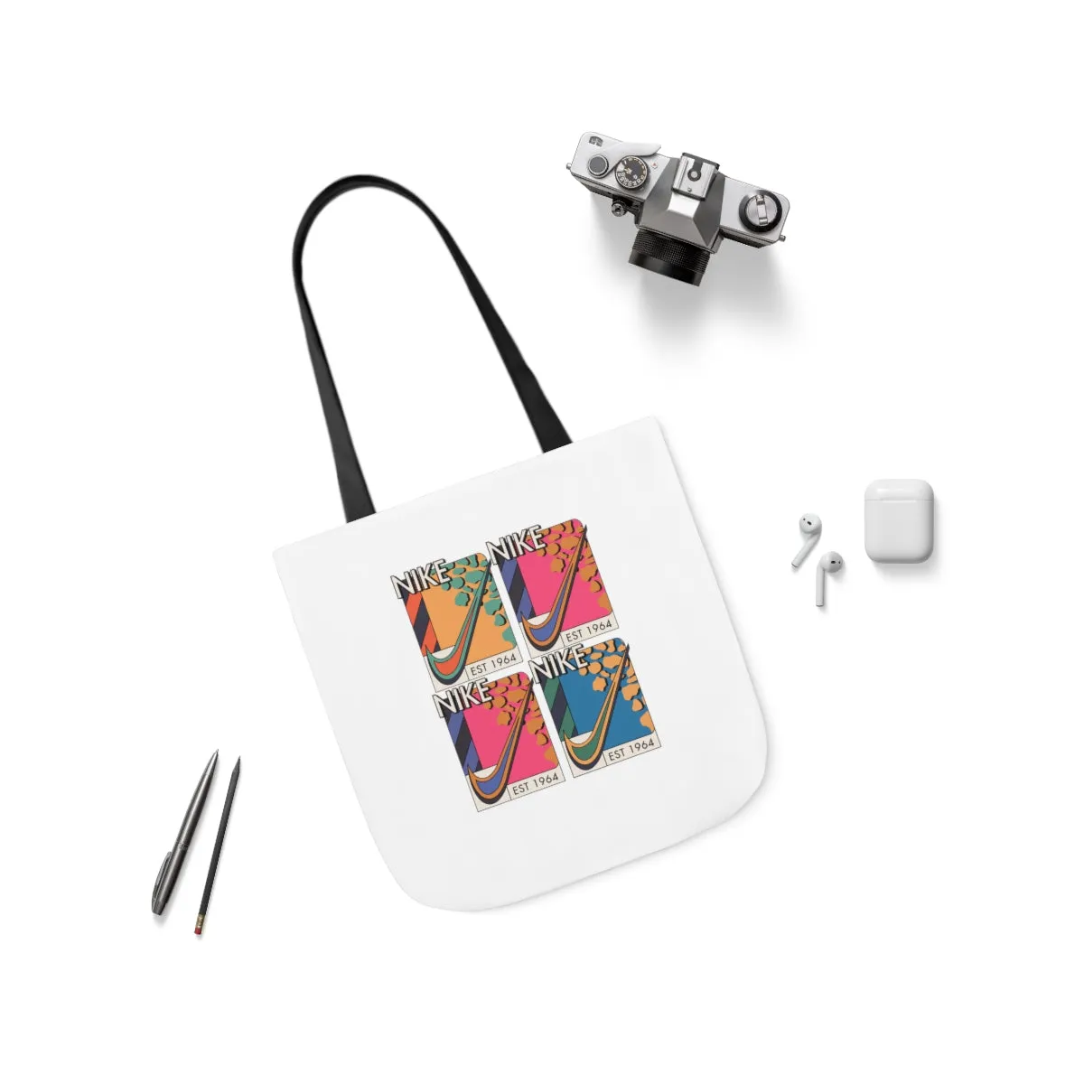 Retro Nike Design Polyester Tote