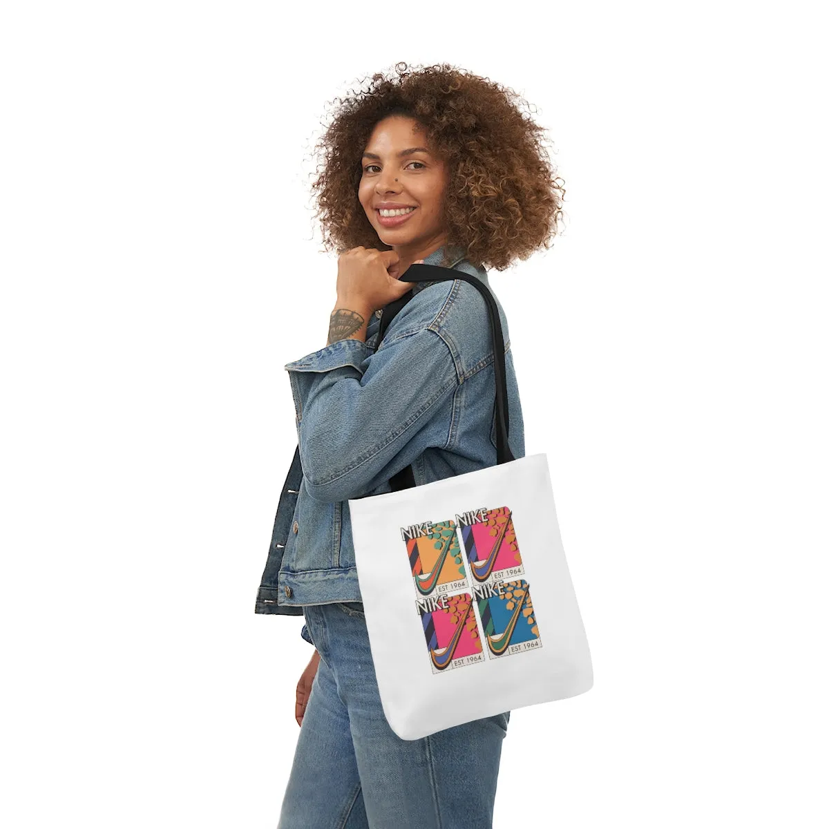Retro Nike Design Polyester Tote