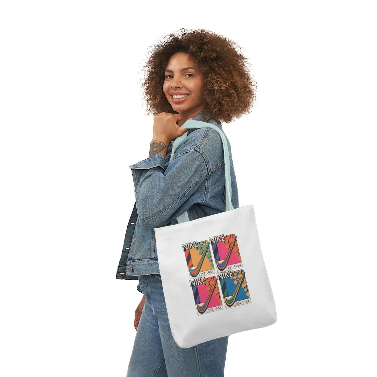 Retro Nike Design Polyester Tote
