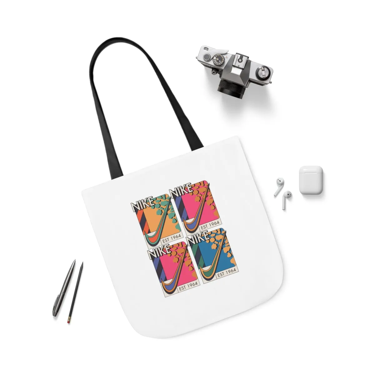 Retro Nike Design Polyester Tote