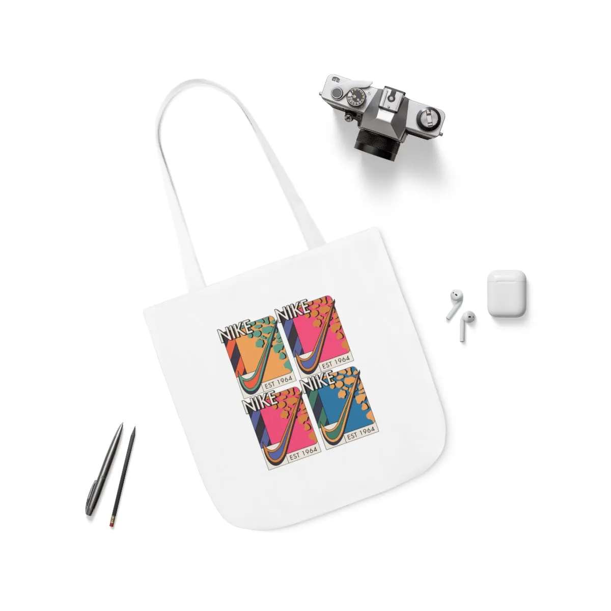 Retro Nike Design Polyester Tote