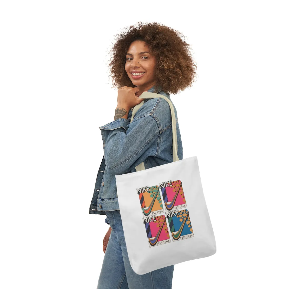 Retro Nike Design Polyester Tote