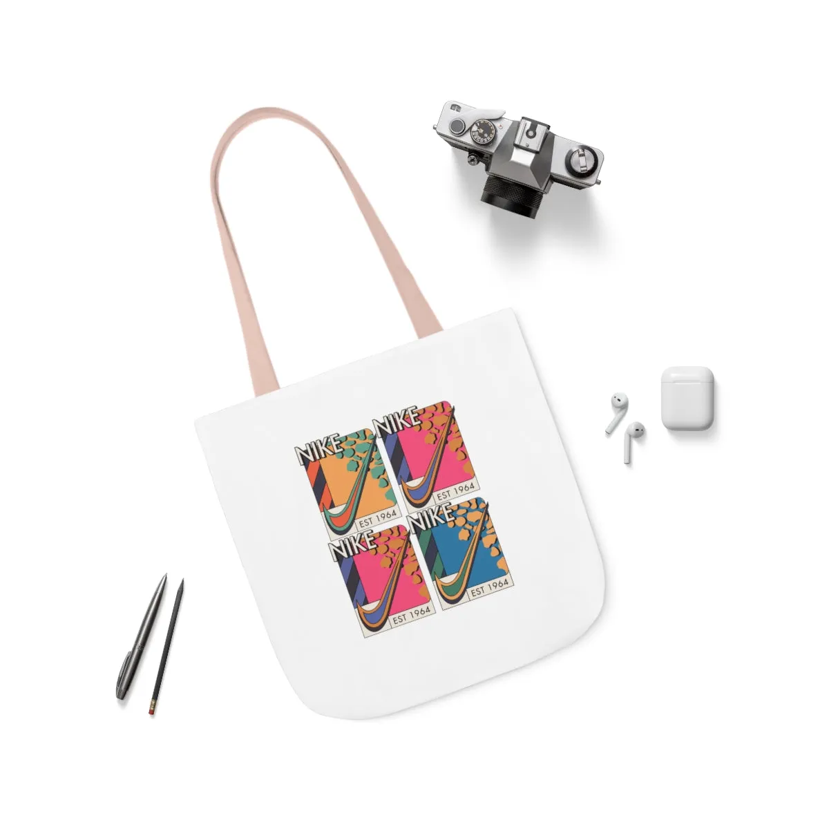 Retro Nike Design Polyester Tote