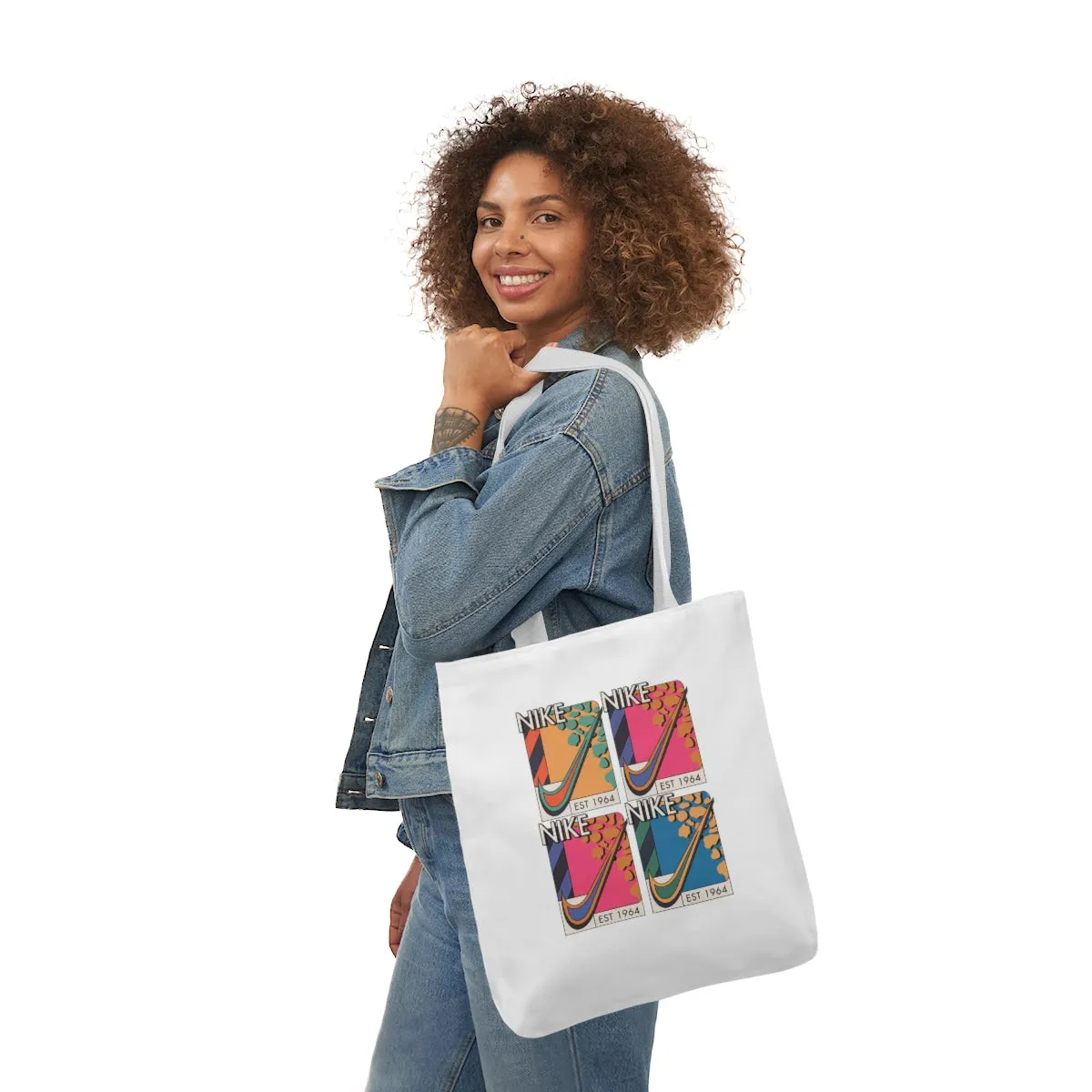Retro Nike Design Polyester Tote
