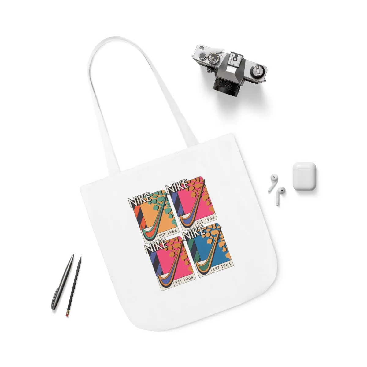 Retro Nike Design Polyester Tote