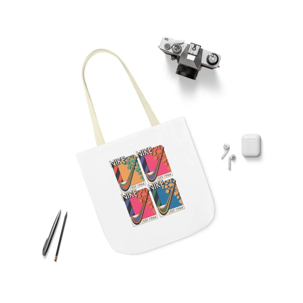 Retro Nike Design Polyester Tote