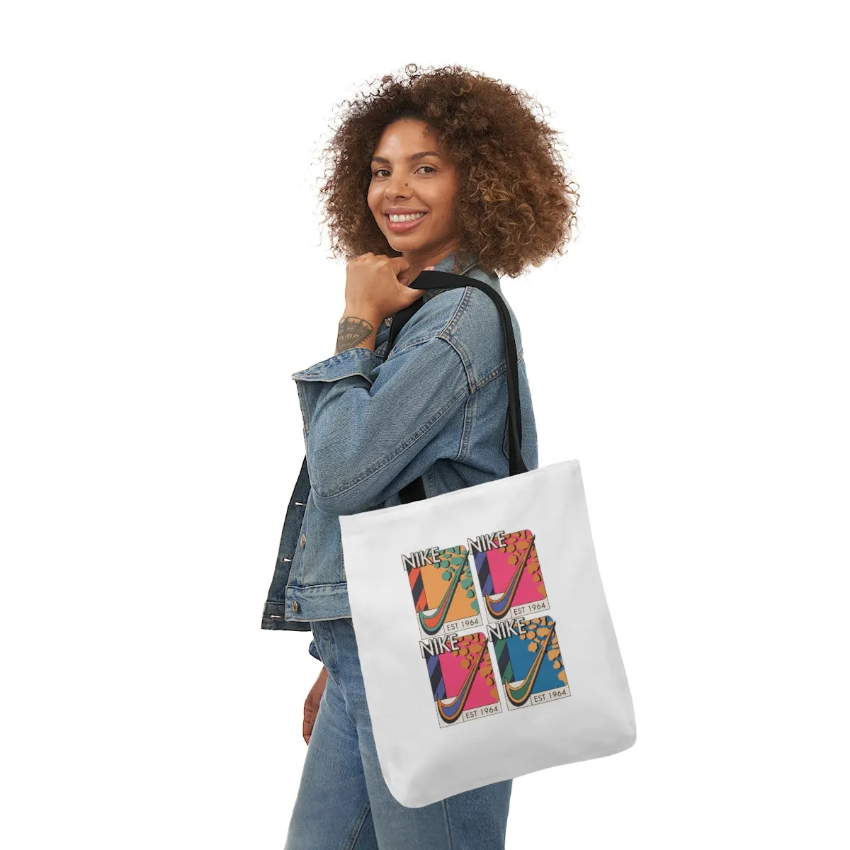 Retro Nike Design Polyester Tote
