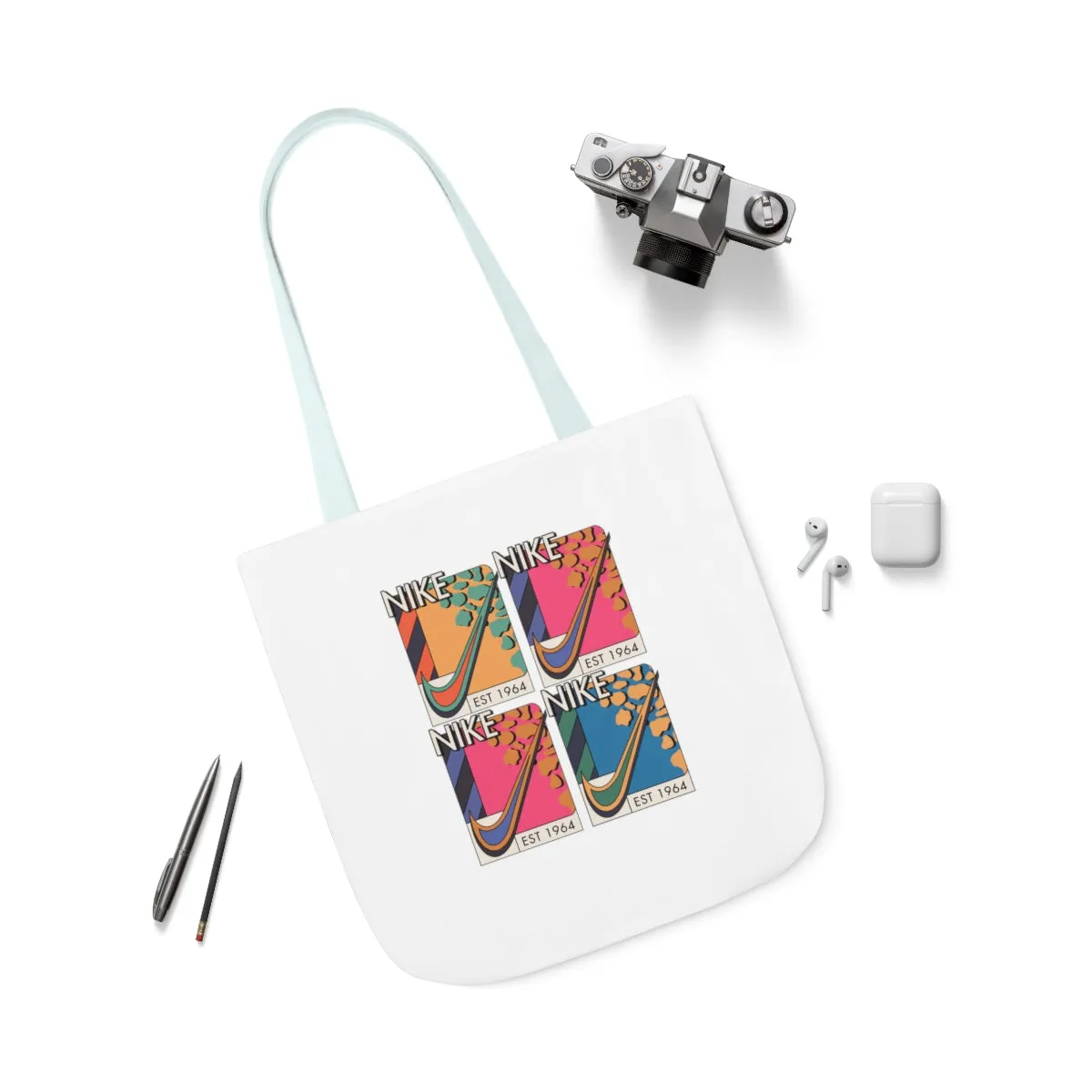Retro Nike Design Polyester Tote