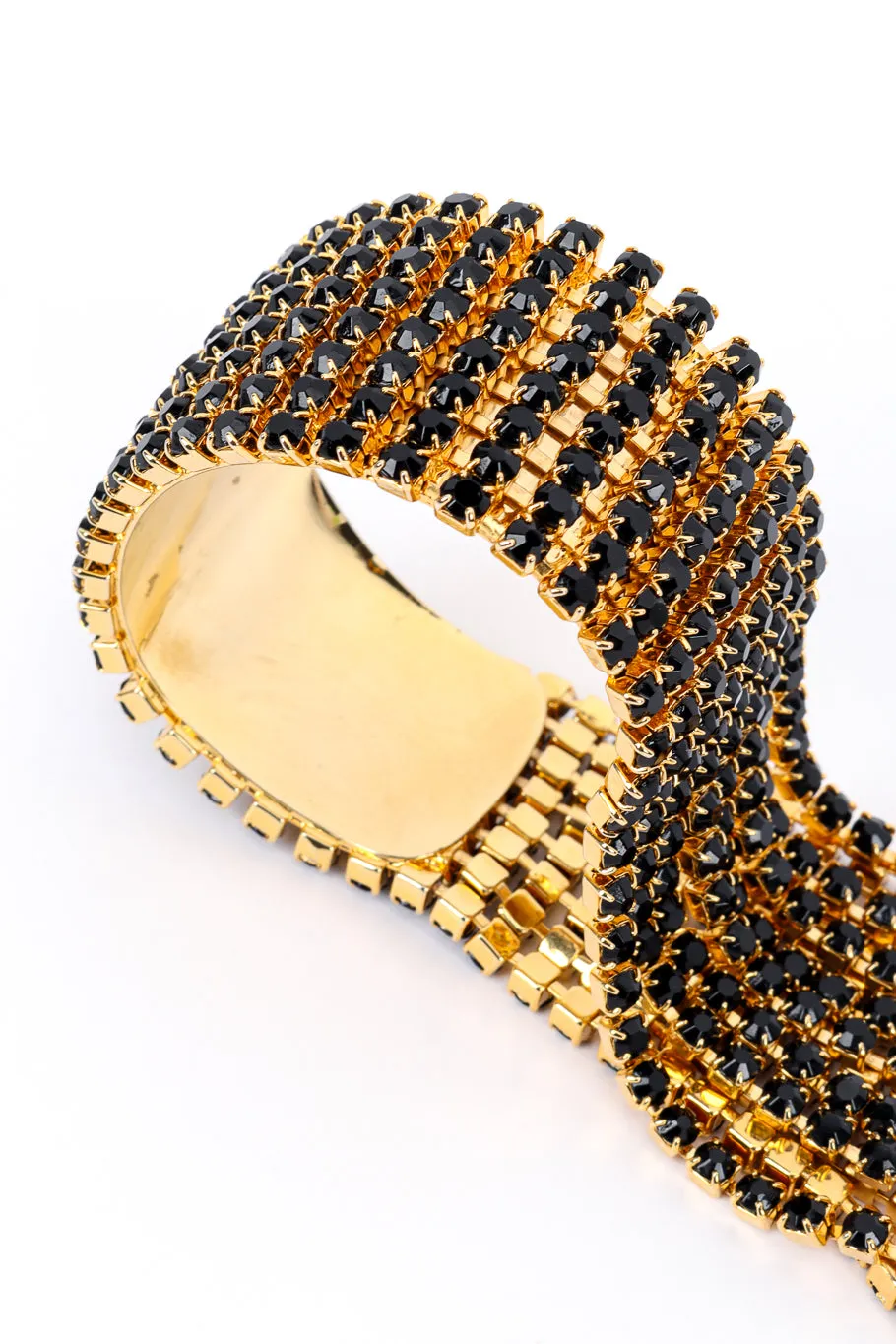 Rhinestone Fringe Cuff Bracelet