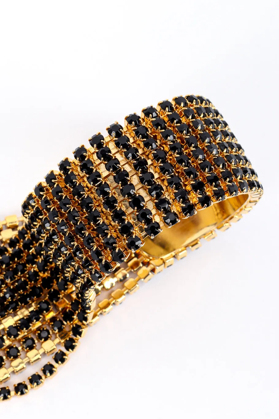 Rhinestone Fringe Cuff Bracelet