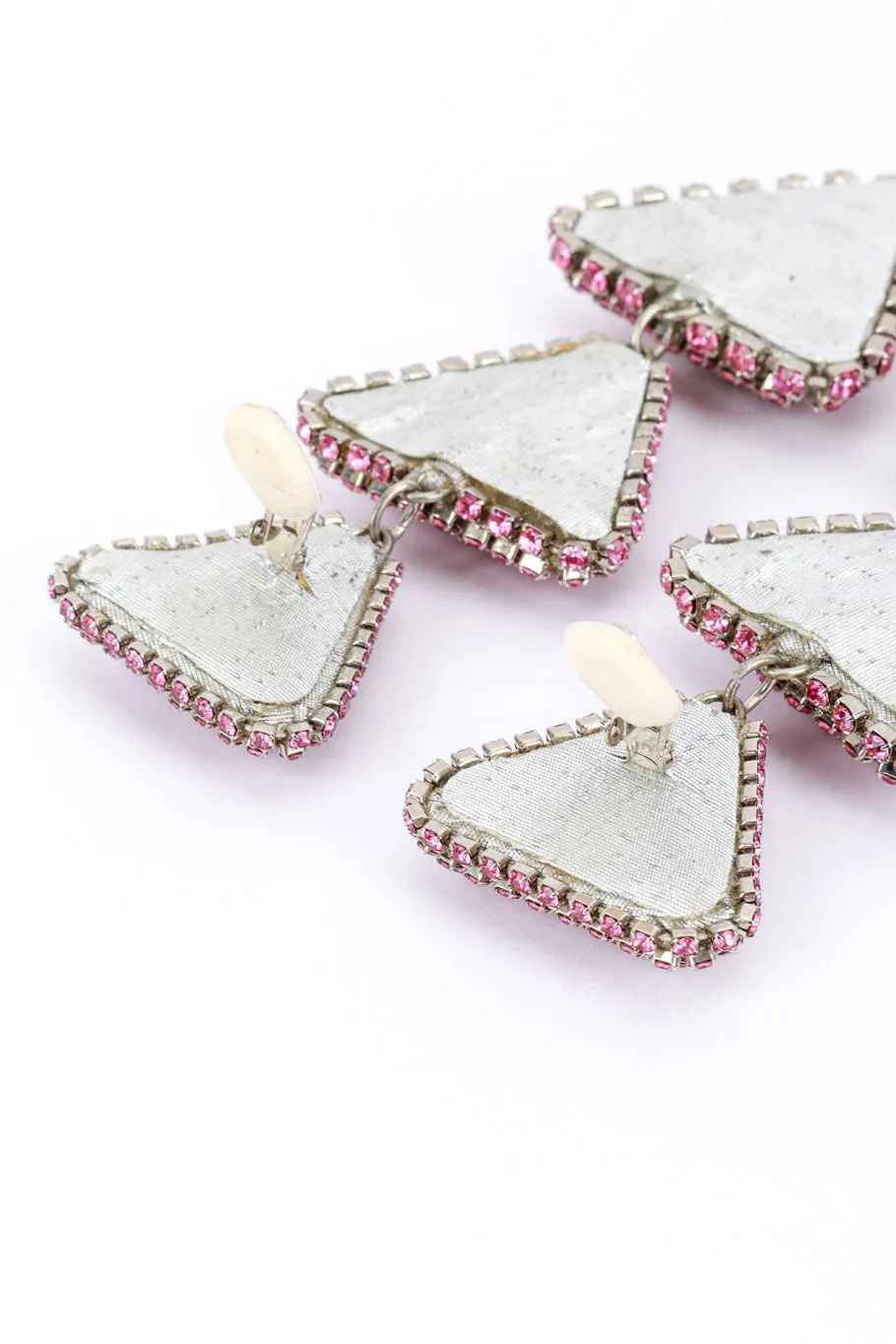Rhinestone Triangle Tier Drop Earrings