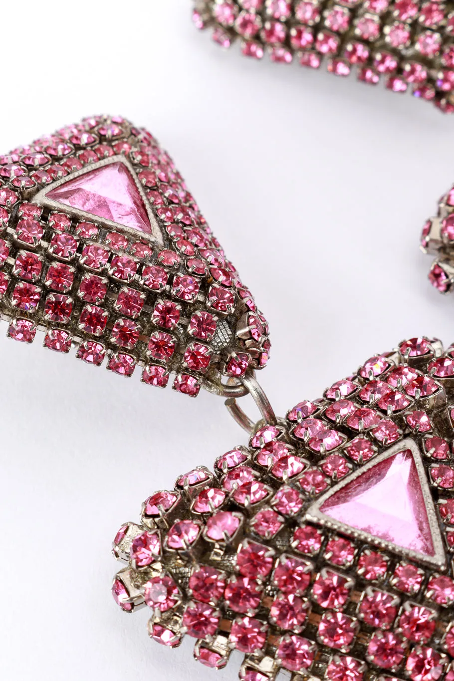 Rhinestone Triangle Tier Drop Earrings