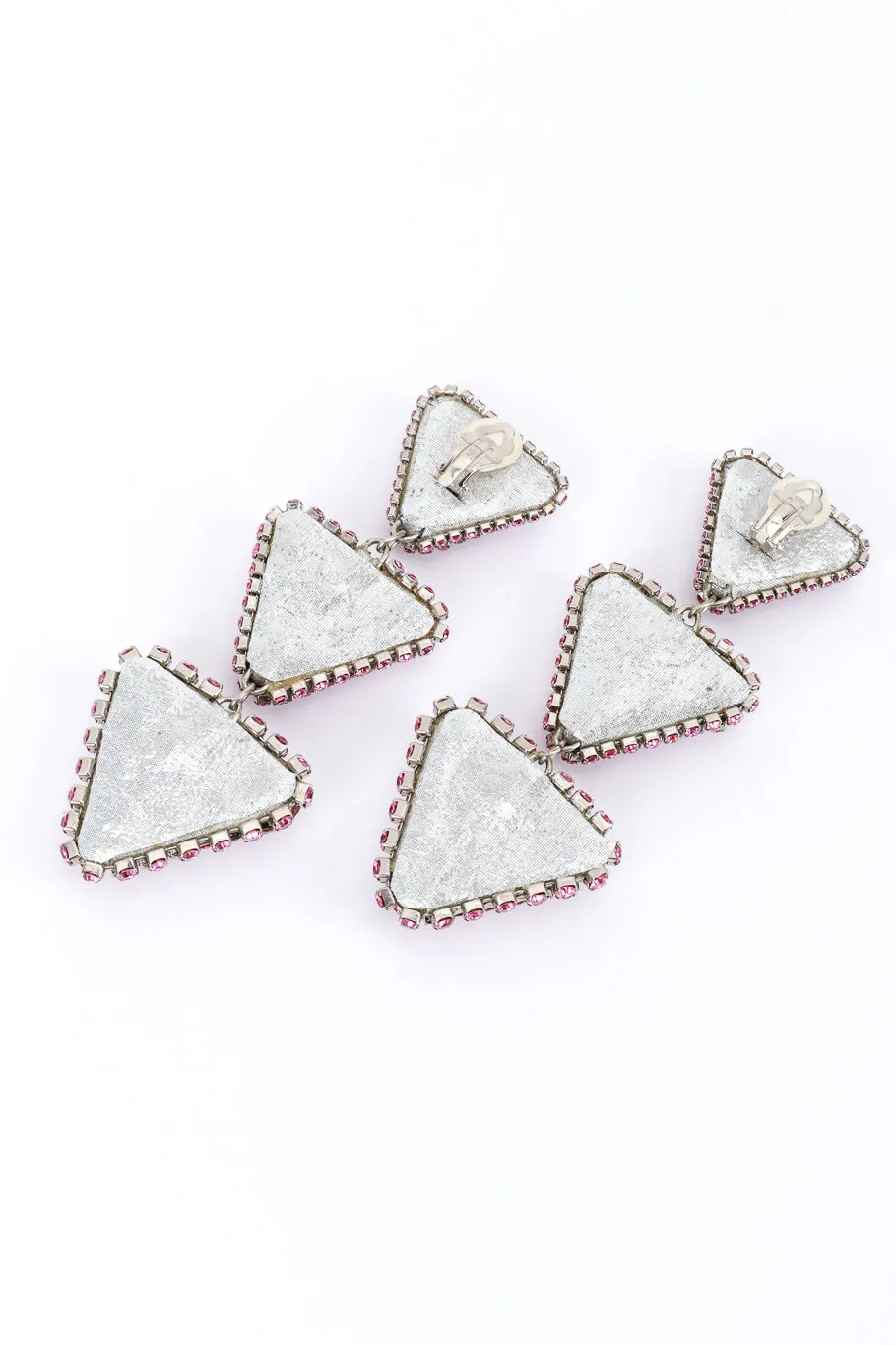 Rhinestone Triangle Tier Drop Earrings
