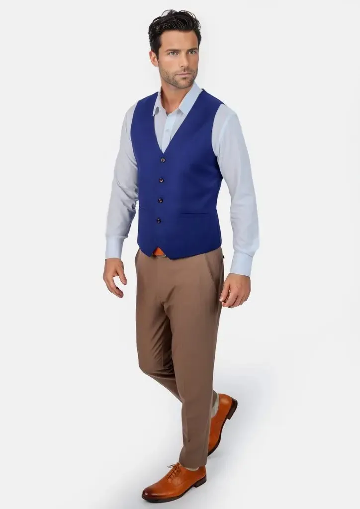 Royal Blue Twill Vest