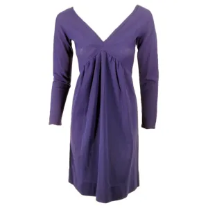 RUDI GERNREICH 1960s Vintage Purple Knit V-Neck Mini Dress
