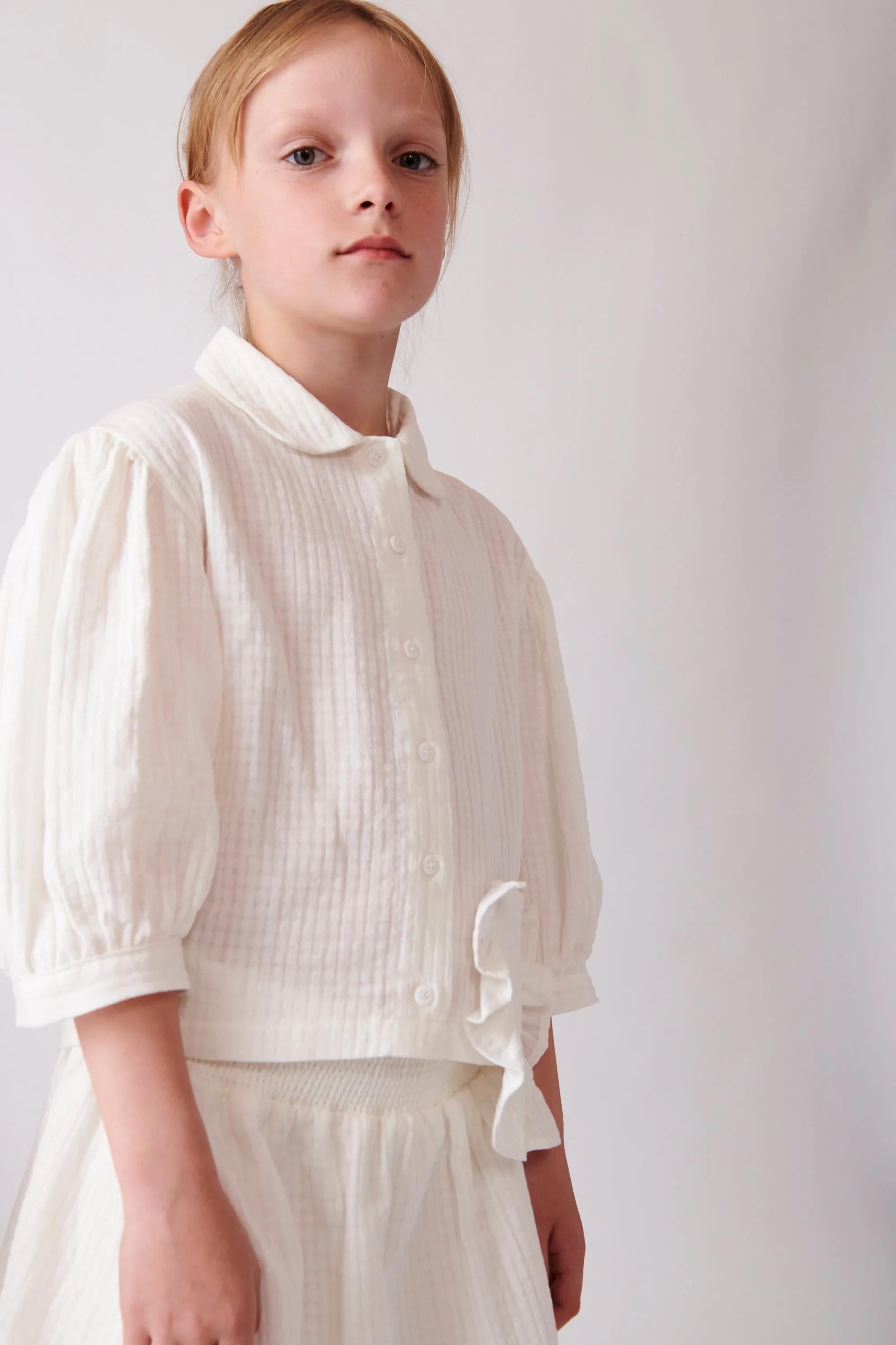 Ruffle pocket woven shirt by Loud